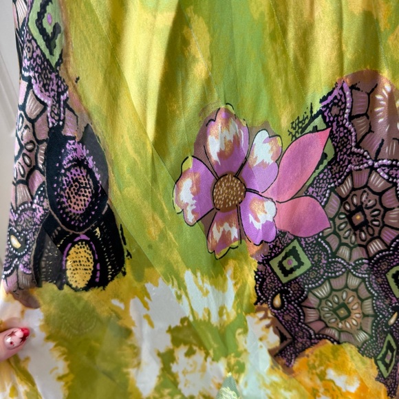 NWT Mary L Couture Maxi Dress Womens 6 Floral Silk Y2K Babydoll Mermaid Prom - Picture 8 of 16